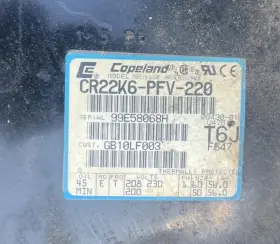 Cr22k6-pfv-220 Copeland Compressor Used