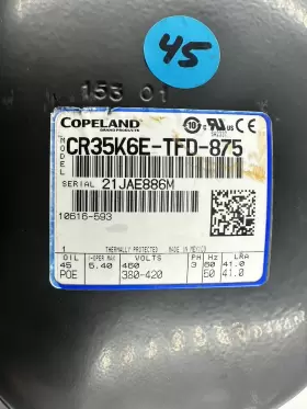 Cr35k6e-tfd-875 Copeland 3 Ton 35 000 Btu Compressor #45b #2