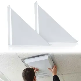 Copkim Lia-copkim-2427 2 Pack Aluminum Corner Air Diverter Triangle For 12x12 Inches Ceiling