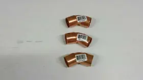 7142017 Copper Fitting 45 Degree Elbow Made To Fit Over 3/4 Inch O.d. Tubing Lot Of 3