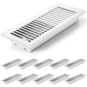 Coume Sr-coume-574501 10 Pack 4 Inch X Floor Vent Covers Heavy Duty Registers Metal Hea