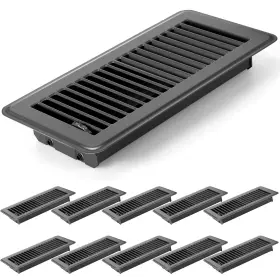 Sr-coume-574503 Coume 10 Pack 4 Inch X10 Floor Vent Covers Heavy Duty Metal Rust-proof Gray