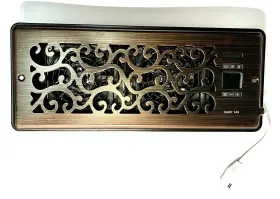 Cz-vf-cn-n412orb Cozzivita 4x12 Register/vent Booster Fan With Thermostat Noremote Decorative Brown/oil Bronze