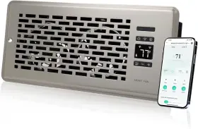 Cz-vf-mn-n610sn Cozzivita 6 Inch X 12 Register/vent Booster Fan With Thermostat And Wifi App Satin Nickel