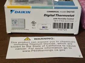 D4272c Daikin Commercial Digital Thermostat With Humidity Control - New #2