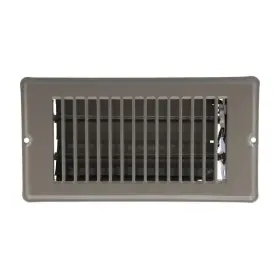 61799 Danco 4 Inch X8 Steel Floor Register With 1 5/16 Drop - Brown Pack Of 5