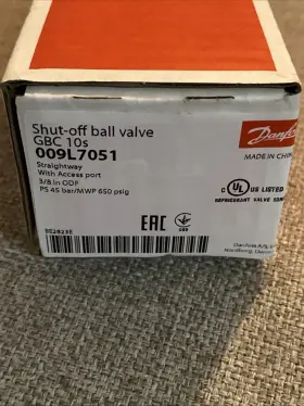 G2425.038 Danfoss 009l7051 3/8in Shut Off Ball Valve Odf Gbc 10s Multiple Refrigerant Mwp