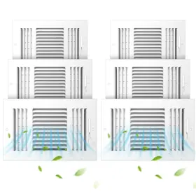 Jia-datanly-145 Datanly 6 Pcs White X 10 Inch Interior Size Air Ceiling Vent Covers 3 Way S