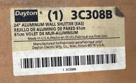 3c308 Dayton Shutter Wall 24 Inch Aluminum Backdraft 6 Panel Oal 27-1/8 #2