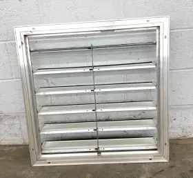3c308 Dayton Shutter Wall 24 Inch Aluminum Backdraft 6 Panel Oal 27-1/8 #3