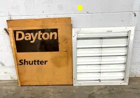 3c308 Dayton Shutter Wall 24 Inch Aluminum Backdraft 6 Panel Oal 27-1/8