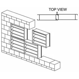 4fzg3 Dayton Louver Wall Opening 18x18in Galvannealed #2