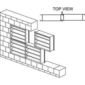 4fzg3 Dayton Louver Wall Opening 18x18in Galvannealed #3