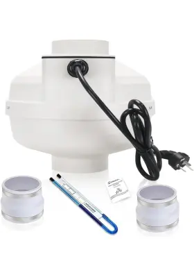 Pf-100w2 Dcfairfan Noiseless Radon Mitigation Fan System Kit Quiet 260 Cfm Inline Duct Waterproof