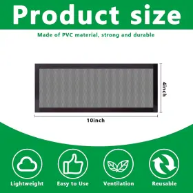 Mesh-4x10 Decohs 711181851267 8 Pack Floor Register Screen Vent Inch Plastic Rectangle Air #2