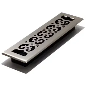 Decor Grates 445031519511 2 Inch X 12 Steel Floor Register In Brushed Nickel
