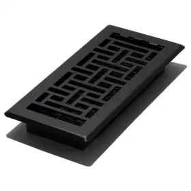 Decor Grates 744110462517 4 Inch X 10 Oriental Steel Plated Floor Register Textured Black