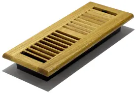 Wl412-m Decor Grates 771308002361 4-inch By 12-inch Wood Louver Floor Register Medium Oak