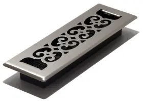 Sph210-nkl Decor Grates 771308004471 2 10-inch Scroll Floor Register 2x10 Brushed Nickel Finish