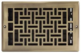 Ajl610w-a Decor Grates 771308005980 Oriental Wall Register 6x10 Antique Brass Finish #2
