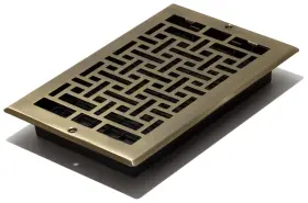 Ajl610w-a Decor Grates 771308005980 Oriental Wall Register 6x10 Antique Brass Finish