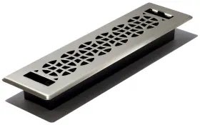 Ech212-nkl Decor Grates 771308006826 Eclipse Floor Register 2x12 Inches Brushed Nickel