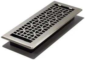 Ech412-nkl Decor Grates 771308006840 Eclipse Floor Register 4x12 Inches Brushed Nickel