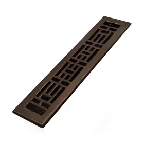 Ajh214-rb Decor Grates 771308010366 Oriental Floor Register 2x14 Inches Rubbed Bronze Finish