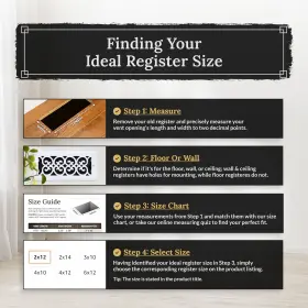 Agh212-rb Decor Grates 771308011875 2-inch By 12-inch Gothic Bronze Steel Floor Register #2