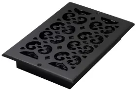 St610w Decor Grates 771308014180 Scroll Design Wall/ceiling Register 6x10 Inches Textured Black