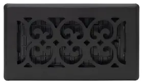 St408 Decor Grates 771308022000 Scroll Design Floor Register 4x8 Inches Textured Black #3