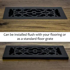 Ac610-blk Decor Grates 771308028286 Victorian Floor Register 6 X 10 Cast Iron Black #3