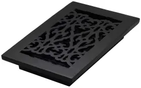 Ac610-blk Decor Grates 771308028286 Victorian Floor Register 6 X 10 Cast Iron Black