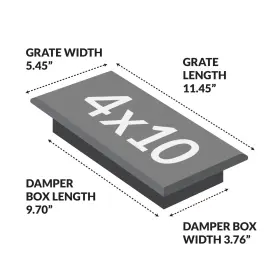 St410-8 Decor Grates 771308028453 Scroll Design Floor Register 4x10 Inches Textured Black 8 Pack #2