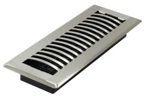 Lah310-nkl Decor Grates 771308029030 Louvered Floor Register 3x10 Inches Brushed Nickel