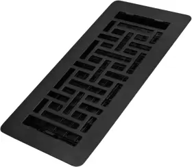 Lajh410-blk Decor Grates 771308029399 4-pack Oriental Low Profile Floor Register 4x10 Inc