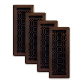 Ngh412-rb Decor Grates 771308029474 4-pack New Gothic Floor Register 4x12 Inches Rubbed Bronze Finish