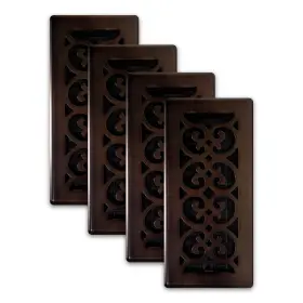 Sph410-rb Decor Grates 771308029535 4-pack Scroll Design Floor Register 4x10 Inches Rubbed Bronze F
