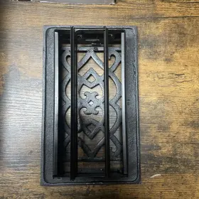 Ac408-blk Decor Grates Blk Victorian Floor Register 4 X 8 Cast Iron Black #3