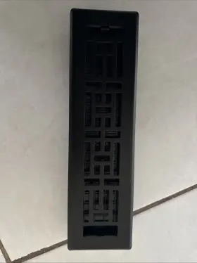 Ajh212-gm Decor Grates Ajh212gm Oriental Floor Register 2x12 Inches Gun Metal Gray New