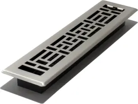 Ajh214-nkl Decor Grates Oriental Floor Register 2x14 Brushed Nickel Finish