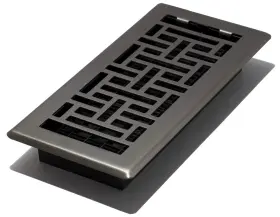 Ajh410-gm Decor Grates Oriental Floor Register 4x10 Inch Gun Metal Vent Cover Grate Air Diffuser
