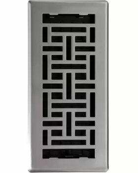 Ajh410-nkl Decor Grates 4in X 10in Steel Brushed Nickel Oriental Floor Vent #2
