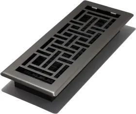 Ajh412-gm Decor Grates Oriental Floor Register 4x12 Gun Metal Finish