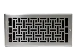 Ajl614w-nkl Decor Grates Oriental Wall Register 6-inch By 14-inch Nickel 6 14