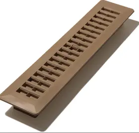 Pl212-ta Decor Grates 2 Inch By 12 Plastic Floor Register Taupe Rust Proof Damper Box 2x12