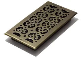 Sp612w-a Decor Grates Scroll Design Wall/ceiling Register 6x12 Inches Antique Brass Finish