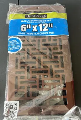 Sph612-a Decor Grates Floor Register 6x12 Antique Brass