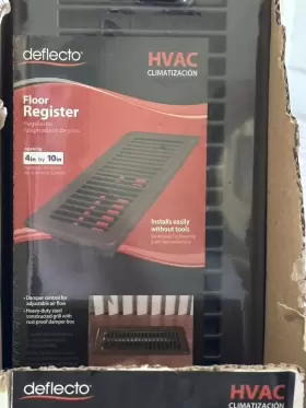 Deflecto 079916017402 Bniw - Floor Vent Register 4 Inch X 10 Brown Hvac Climatization #2