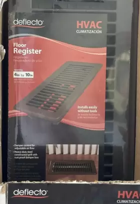 Deflecto 079916017402 Bniw - Floor Vent Register 4 Inch X 10 Brown Hvac Climatization
